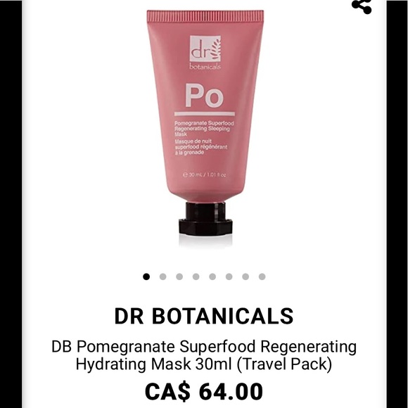 DR. BOTANICALS- DB POMEGRANATE SUPERFOOD REGENERATING HYDRATING MASK (30ml) - Picture 2 of 7
